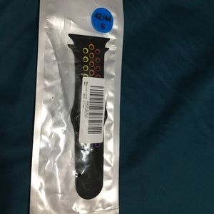 Black rainbow Apple Watch band